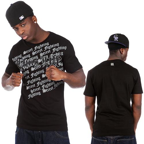 Foto Thug Life Fighting Combat camiseta negra talla M