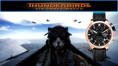 Foto Thunderbirds Reloj Tb1060 Gold Automatico (astroavia Aeromatic Watch Horloge)