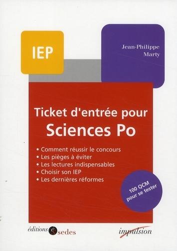 Foto Ticket d'entrée pour Science Po