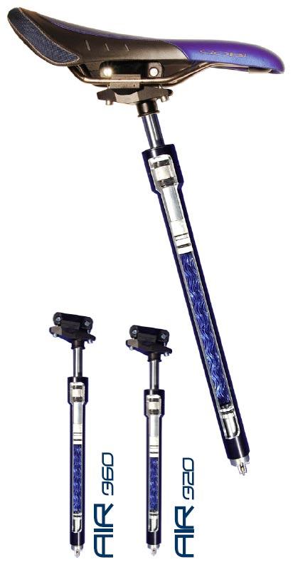 Foto Tija de sillín con suspensión Airwings Air 320 Patent azul/blanc,...