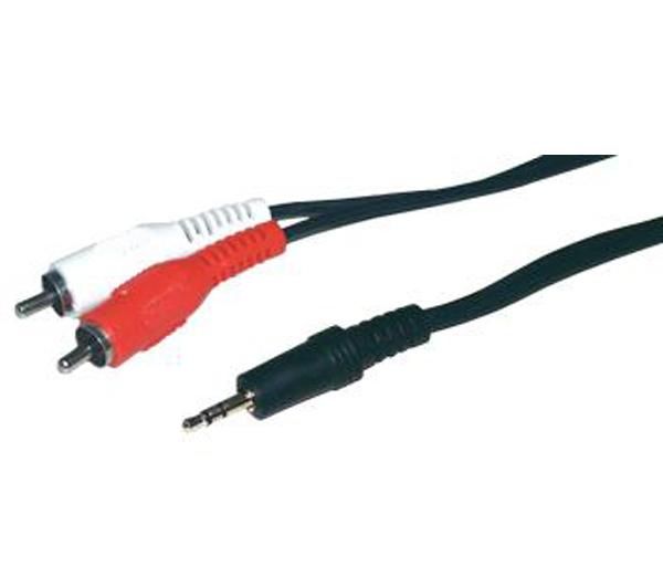 Foto Tikoo cable de audio estéreo 2 x rca macho / jack 3,5 mm macho- 10 m (