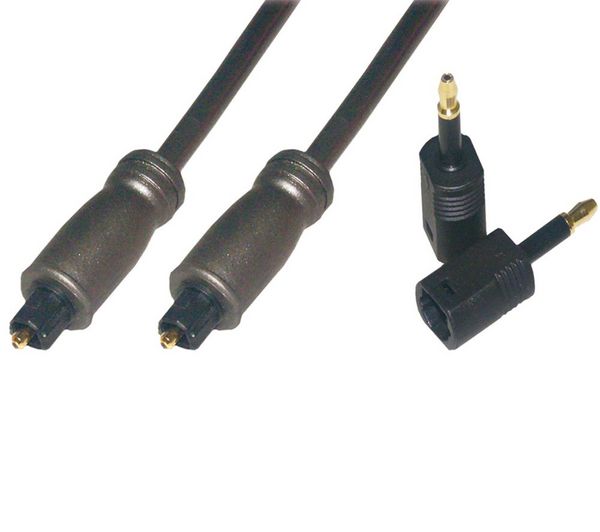 Foto Tikoo cable para audio óptico toslink macho 1 metro + 2 adaptadores ja
