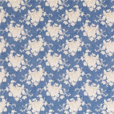 Foto Tilda-Fabric Fat Quarter White Flower Blue (4.65 EUR por Fat Quarter)