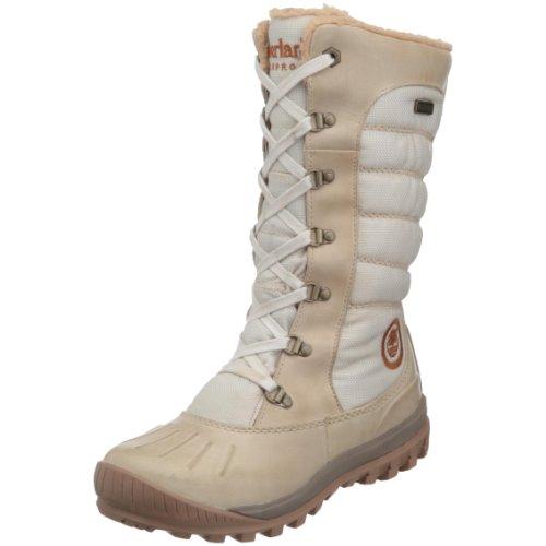 Foto Timberland Mount Holly Lace Duck- Botas impermeables de caña alta para mujer, color beige, talla 36