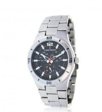 Foto Time force. Reloj analogico multifuncion Braz acero inoxidable-Esfera negra-