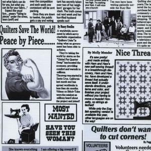 Foto Timeless Treasures Quilting News in White (21.8 EUR por m.)