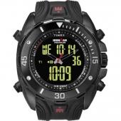 Foto Timex Gents Analgoue Digital Black Rubber Strap Watch