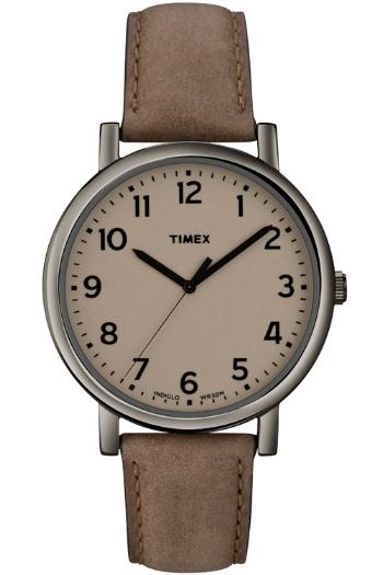 Foto Timex Gents Analogue Brown Leather Strap Watch T2N957