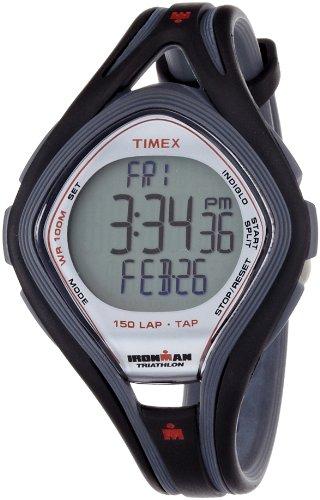 Foto Timex Ironman Sleek 150 LAP T5K255 - Reloj de mujer de cuarzo, correa de resina color negro (con cuenta vueltas, cronómetro, alarma, luz)