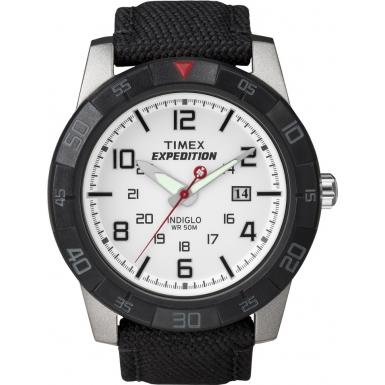 Foto Timex Mens Expedition RUGGED White Black Watch Model Number:T49863