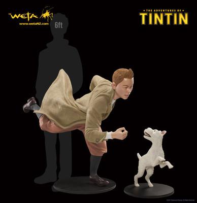 Foto Tintin & Milú (snowy) Tamaño Real. Estatua Life Size Statue Weta