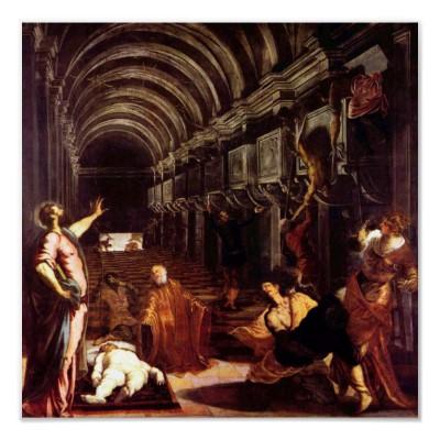 Foto Tintoretto - descubrimiento del cadáver de St Mark Poster