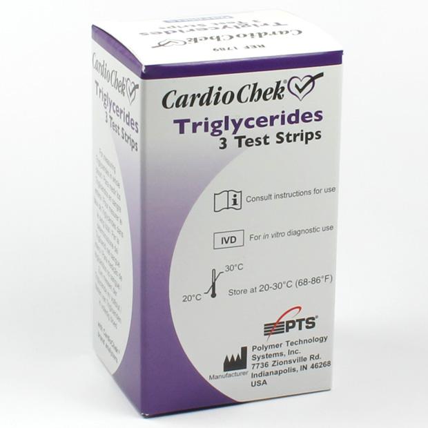 Foto Tiras reactivas Trigliceridos Cardiochek caja de 25