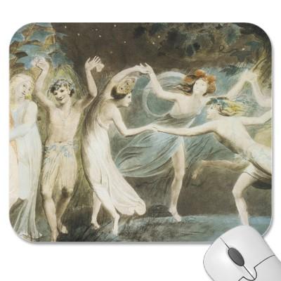 Foto Titania y duende malicioso con las hadas que baila Tapetes De Ratones