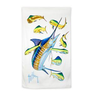 Foto Toalla playera de guy harvey martlin dorado