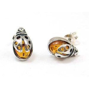 Foto TOC Beadz 925 Silver Ladybird Amber Earrings