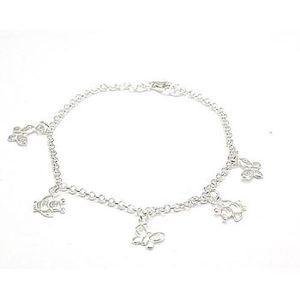 Foto TOC Beadz Sterling Silver Butterfly Bumble Bee Charm Bracelet