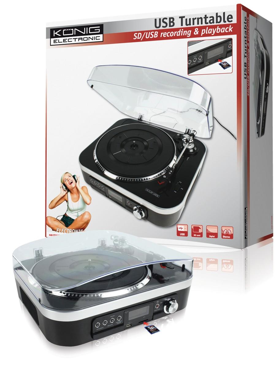Foto Tocadiscos usb con altavoces könig