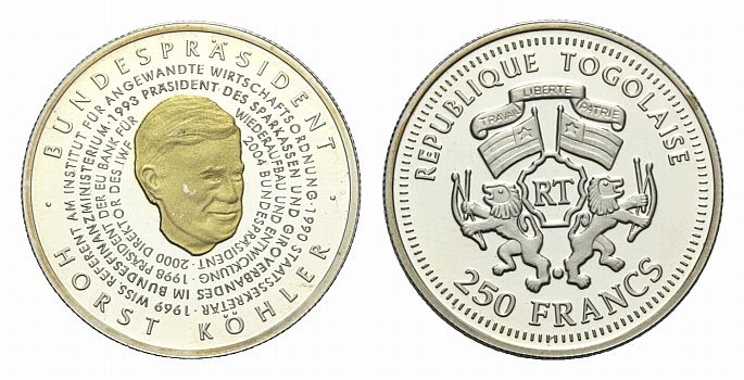 Foto Togo-Republik 250 Francs 2004