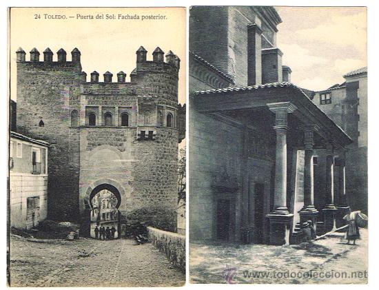 Foto toledo, 2 postales antiguas, fecha sobre 1910 1925, editores g