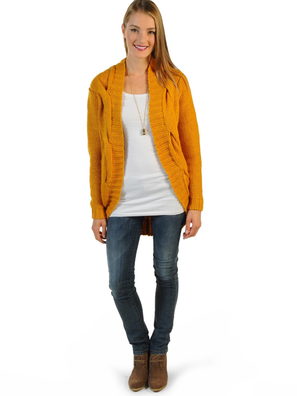 Foto Tom Tailor Denim Chunky Structure Cárdigan mostaza M