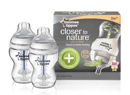 Foto Tommee Tippee Closer to Nature- Pack 2 Biberones Anti-colic 260ml