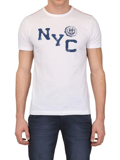 Foto tommy hilfiger t-shirt de algodón jersey logotipo nyc