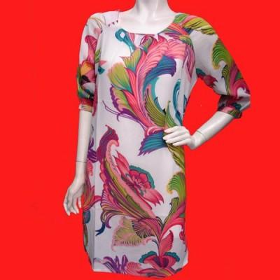 Foto Tonala: vestido blanco estampado flores