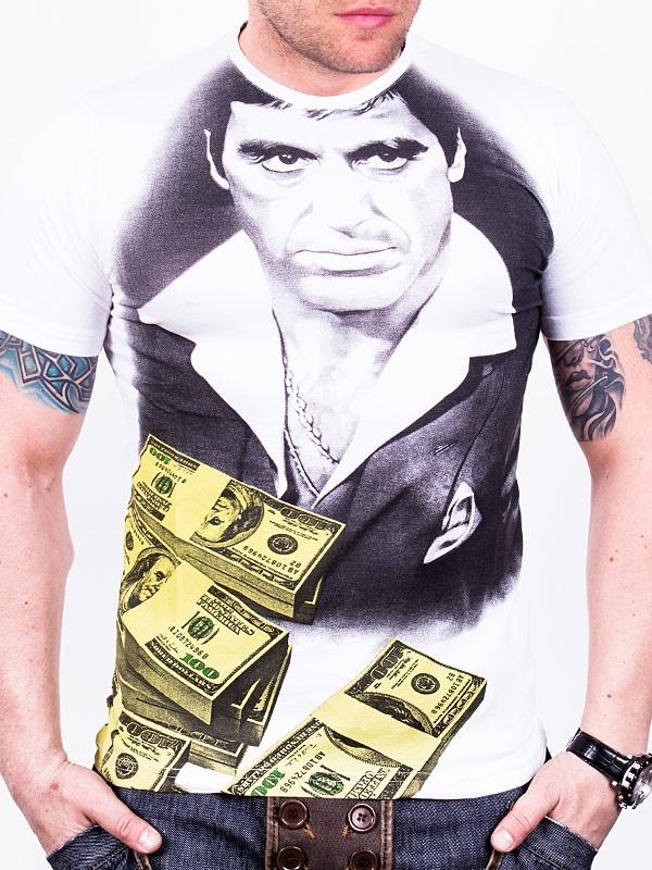 Foto Tony Montana Money Camiseta - Blanco - XL