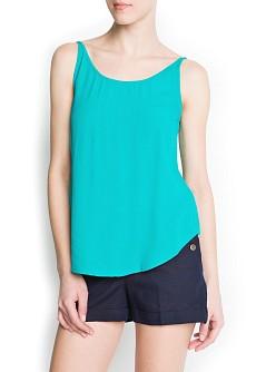 Foto Top Espalda Abierta esmeralda MANGO