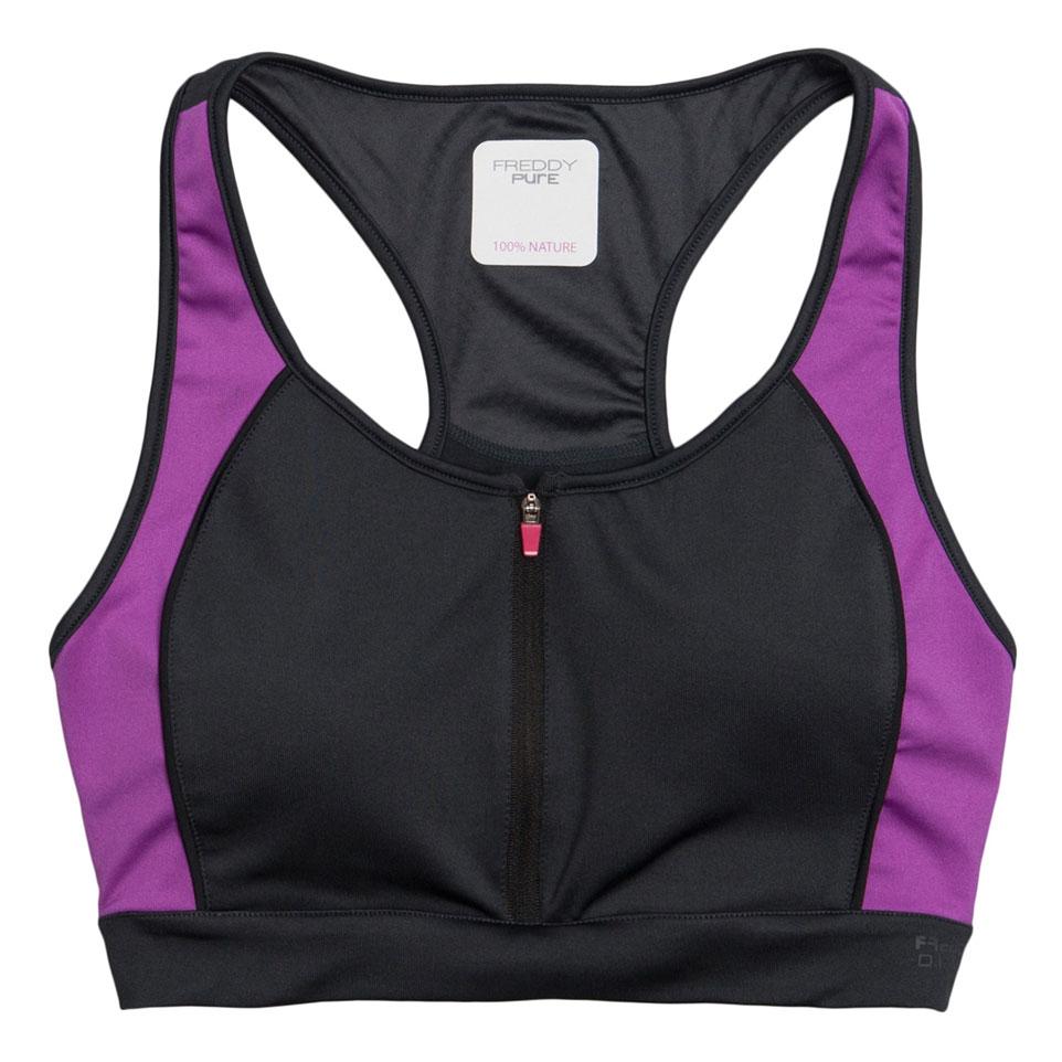 Foto Top Fitness Freddy gris negro violeta mujer