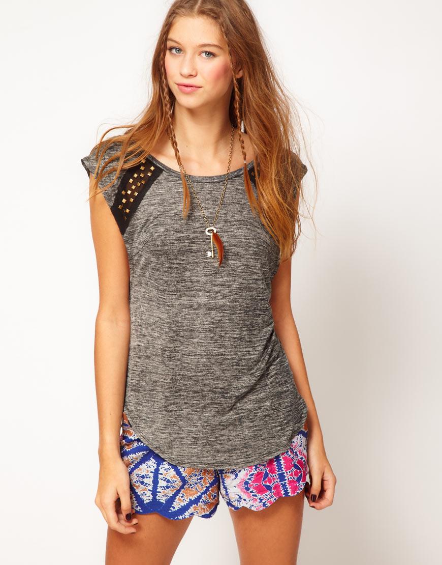 Foto Top sin mangas con sisas caídas de Free People Negro