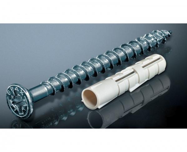 Foto Tornillo Spax de cabeza plana con taco (bricolaje)