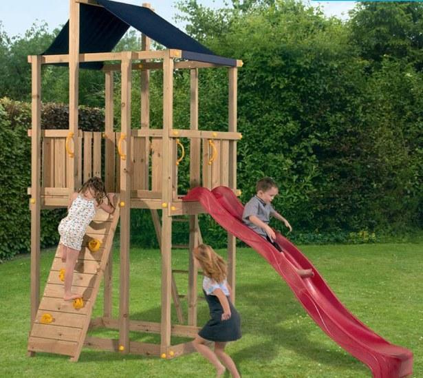Foto Torre madera loft con tobogán