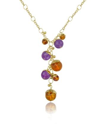 Foto Torrini Collares, Tulipani - Collar con Oro 18k, Amatista y Ámbar