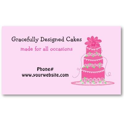 Foto Torta rosada elegante Tarjetas De Visita
