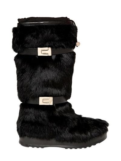 Foto tory burch botas nili de piel de conejo 30mm