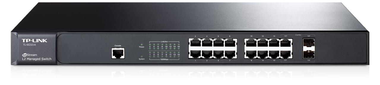 Foto Tp-link jetstream 16-port, 1 gbit/s, 10/100/1000 mbps, 32 gbit/