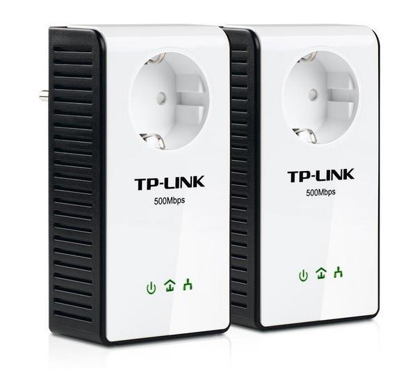 Foto Tp-Link Kit de inicio adaptadores CPL Gigabit 500 Mbps AV500+ con toma al sector integrada  (TL-PA551KIT)