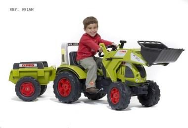 Foto Tractor Claas Ares con pala y remolque