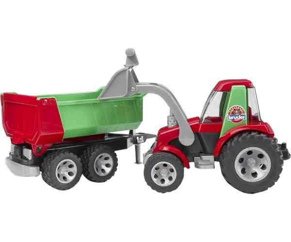 Foto Tractor de juguete con pala y remolque