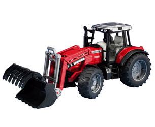 Foto tractor de juguete massey ferguson 7480 con pala