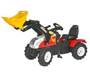 Foto Tractor de pedales steyr cvt 170 con pala y neumáticos de goma