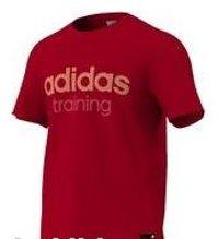 Foto training - camiseta adidas con climalite, serigrafiada delantera.