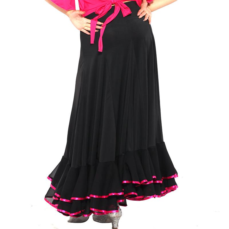 Foto traje de flamenca viscosa falda de baile moderno para damas más colores