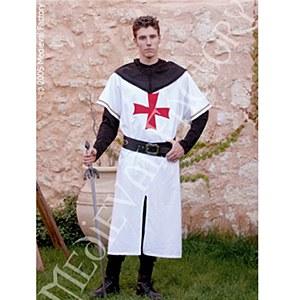 Foto Traje Medieval Templario Ver Blanco