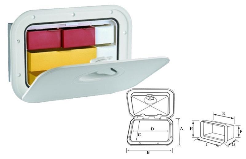 Foto trampilla de ordenación pequeño modelo 278 x 378 plastimo con cajón trampilla estándar/gris claro