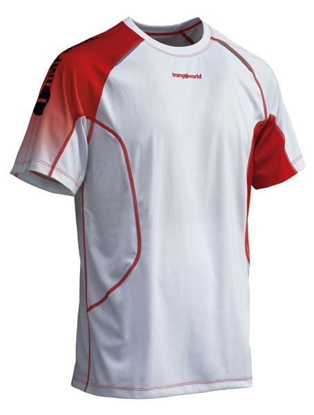 Foto Trangoworld Lyper Polyester Stretch Microfresh T-shirt White / Red Man