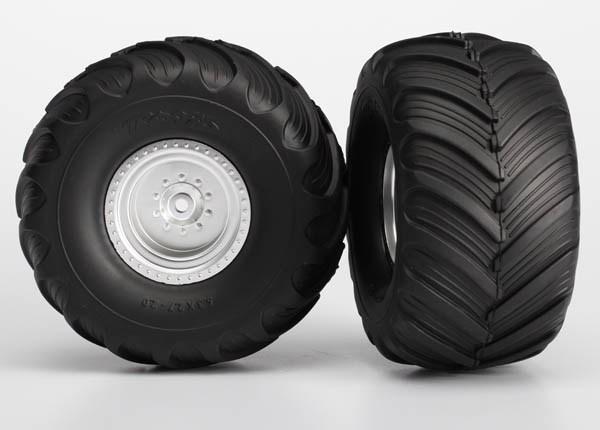 Foto Traxxas 3663 Tires / Wheels Assembled Glued Monster Jam (2) Para RC Modelos Coches
