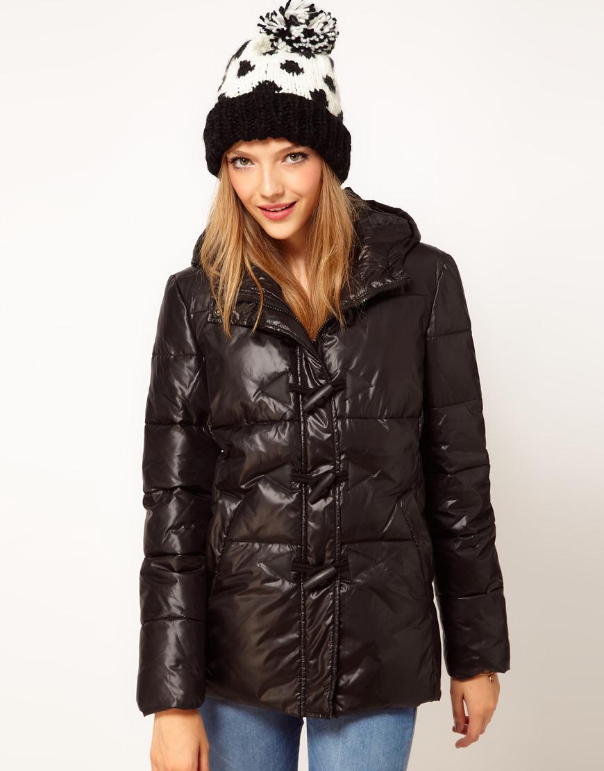 Foto Trenca estilo parka acolchada de ASOS Negro